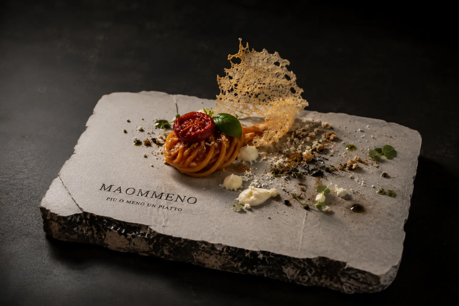 Maommeno — Pasta Decostruita alla Siciliana con Ragù di Porto